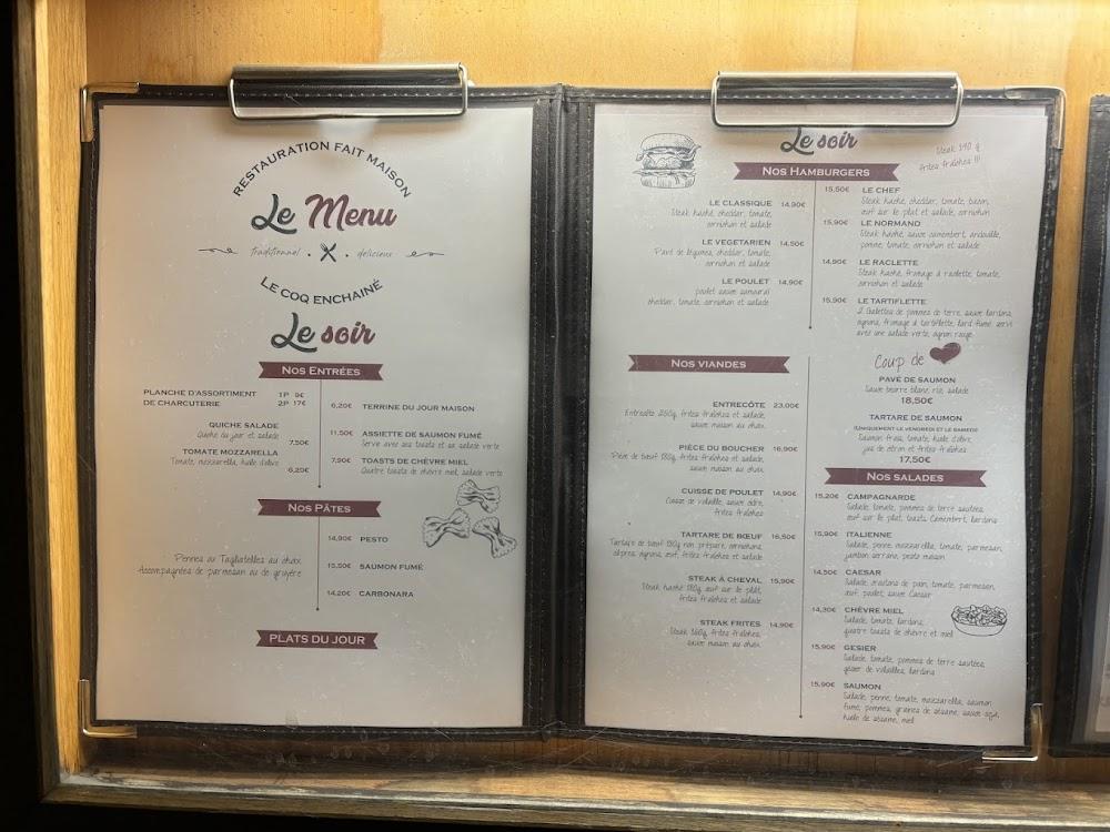 Le Coq Enchainé - Menu Image 1